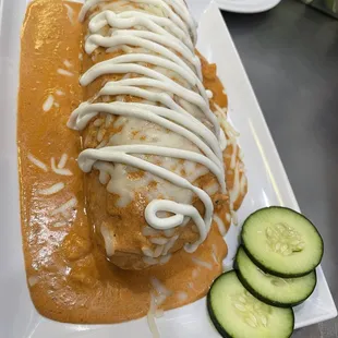Burrito de Camaron Enchilado