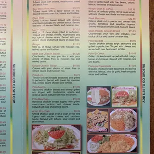 the menu