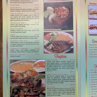 the menu