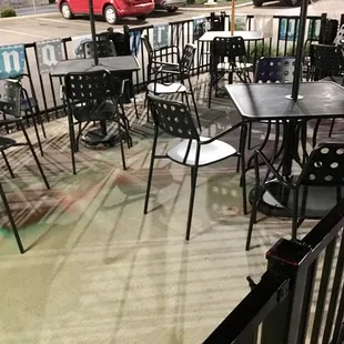 Patio at night
