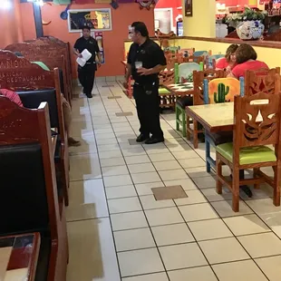 Half of dining area
