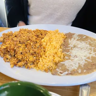 Chorizo breakfast platter.