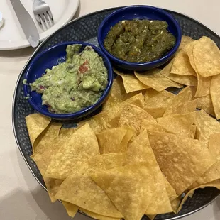Chips, salsa, guacamole
