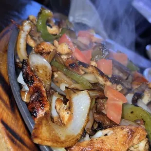 Chicken Fajita hot Sizzling Skillet