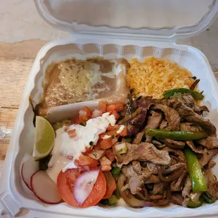 Steak fajitas