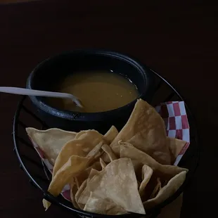 Complimentary chips and salsa
