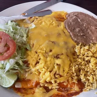 Cheese enchiladas