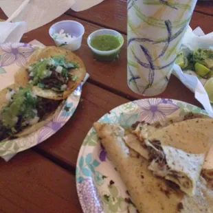 The Best quesadillas de Asada in town.... Love the guac-salsa