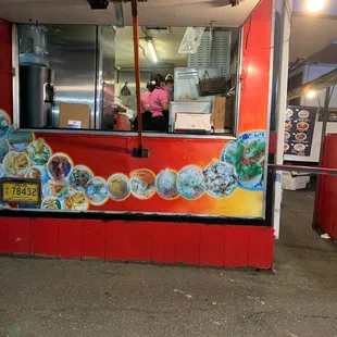 a woman ordering food