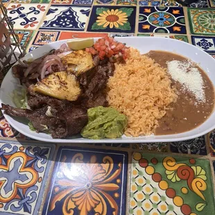 Carne asada Plato