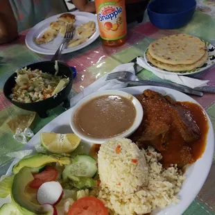 a plate of food on a table