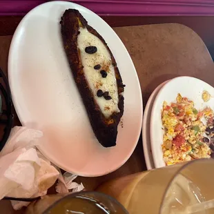 two plates of food
