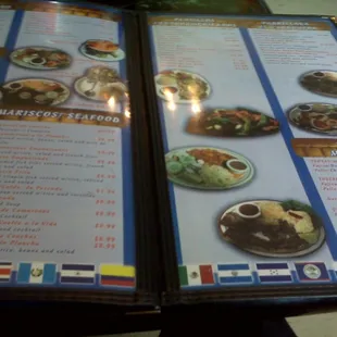 menu has pictures