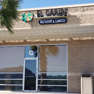 the front entrance of a restaurant