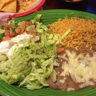 Rice, beans, lettuce...