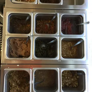 a variety of food items