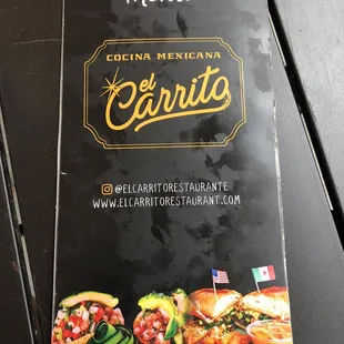 a menu for a mexican restaurant