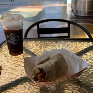 Chorizo breakfast burrito