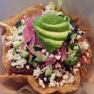 BBQ Short Rib Tostada Salad