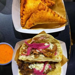 Shrimp, Bacon and Cream Cheese Empanada