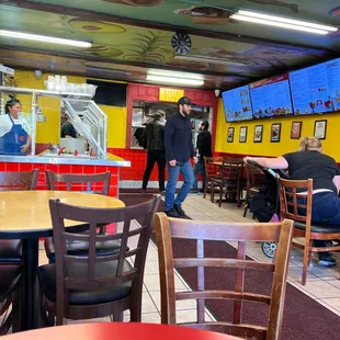 people eating in a restaurant