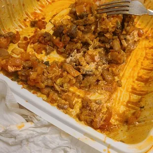 Destroyed wet burrito - half steak and half pork