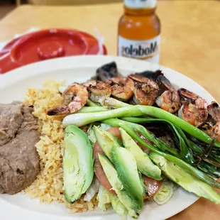 a plate of mexican food