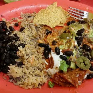 Bask in my chilaquile gloryyyyy!  (+avo +jalapeño) #sploosh