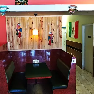 the interior of a mexican restaurant