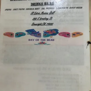 menu, burritos and wraps