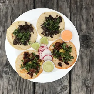 a plate of mexican food