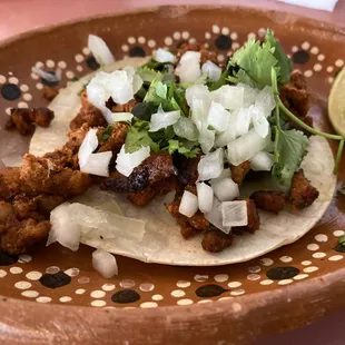 Tacos de Chorizo ($3.99)