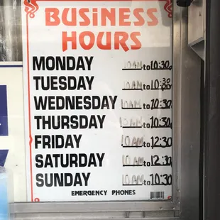 Business Hours :)