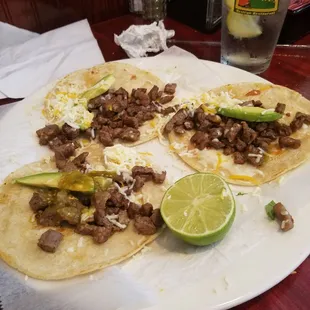 Pork tortillas with what was supposed to be cheese.