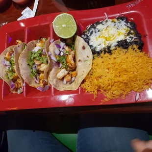 a plate of mexican food