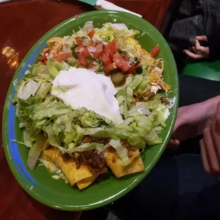 a plate of food on a table