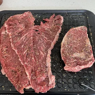 preping the meats.