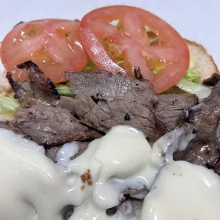 Harris ranch Philly cheese at fork it