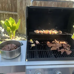 Carne asada and poppers