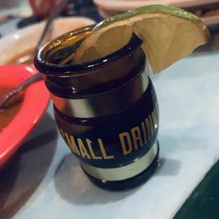 Birthday shot of tequila