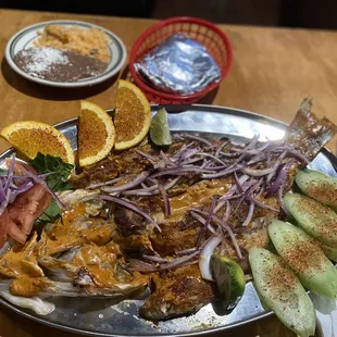 Pescado Zarandeado (Served with side of rice, beans &amp; tortillas)
