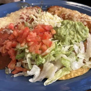 Number 14 aka Chili Rellenos,, Chlaupa and Beef Enchilada.