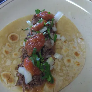 Barbacoa taco.