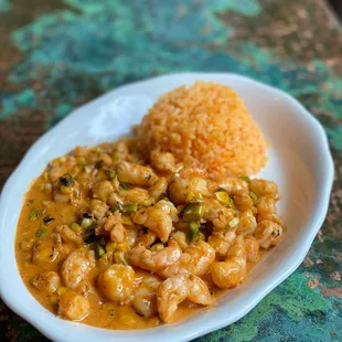 Shrimp Camarones al Chipotle Plato