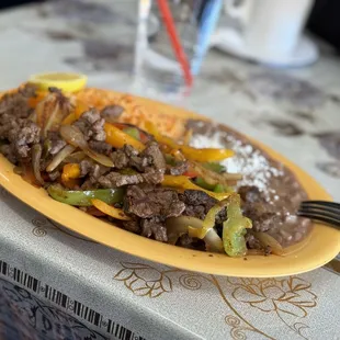 a plate of food on a table