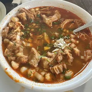 Menudo, only available on certain days.