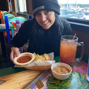 chips and salsa and beans to start
