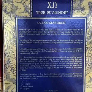 History of Kelt XO but they also have Casket Blend which is smooth.