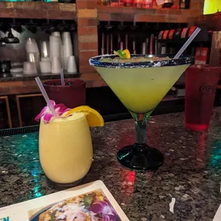 Passion fruit Marg and 27oz Marg