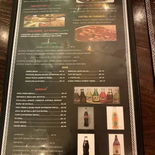 the menu